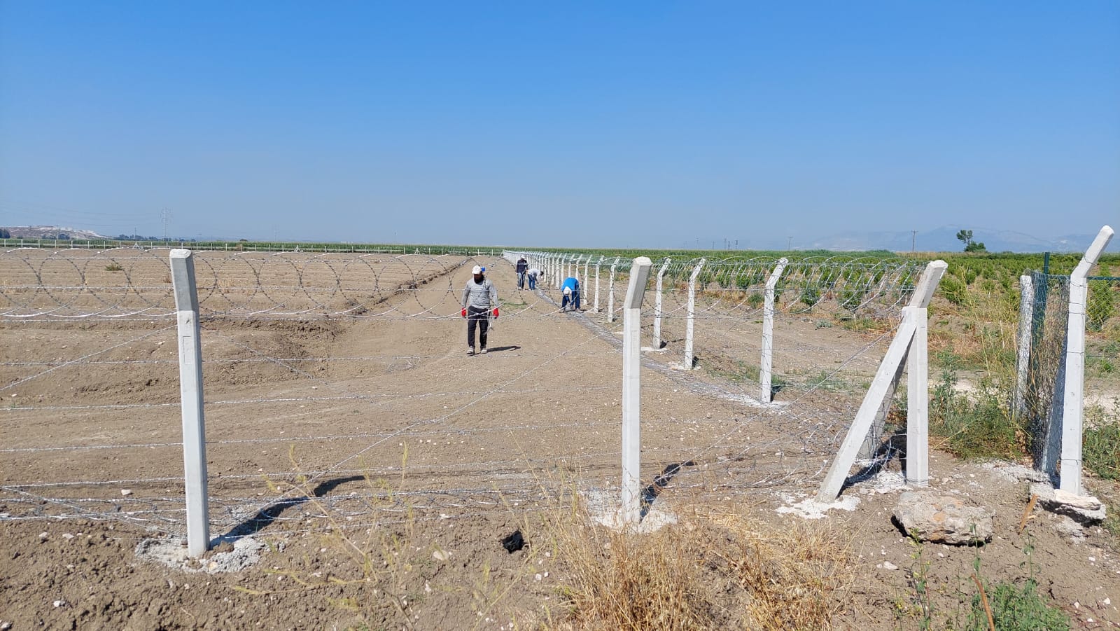 240cm Eğimli Beton Çit Direkleri